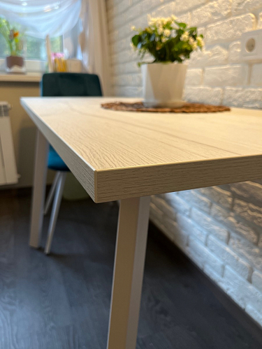 Стол Тринити Лофт 120 32 мм дуб галифакс табако / черный матовый фото покупателя 590