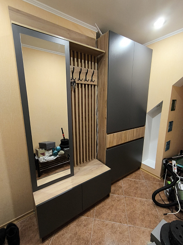 Модульная прихожая Молд комплектация 2 дуб крафт золотой / глянец белый фото покупателя 4