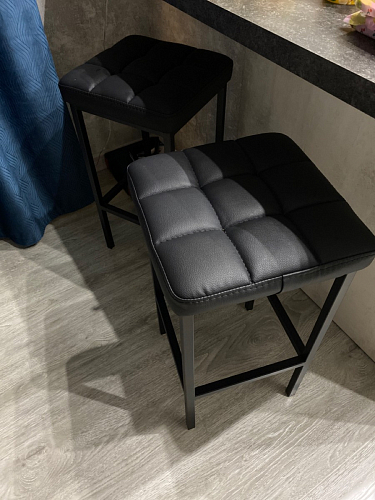 Барный стул Лофт ткань канди крем / черный матовый фото покупателя 167