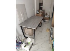 Деревянный стол Лота Лофт 120(160)х75 черный матовый / бетон светлый фото покупателя 274