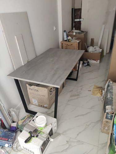 Стол раскладной Лота Лофт 120 25 мм юта / черный матовый фото покупателя 274