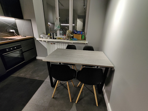 Деревянный стол Лота Лофт 120х75 белый матовый / дуб крафт золотой фото покупателя 366