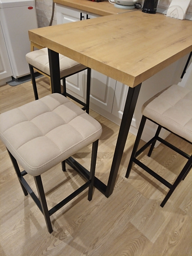 Полубарный стул Лофт мадера 20 / белый матовый фото покупателя 184