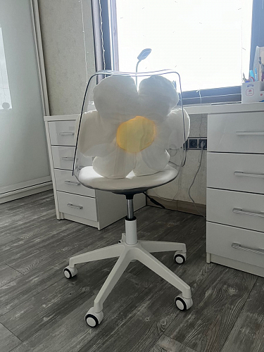 Компьютерное кресло Kolin с подушкой clear / white фото покупателя 304
