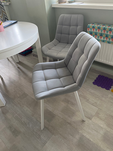 Стул на металлокаркасе Челси морская волна / черный фото покупателя 1