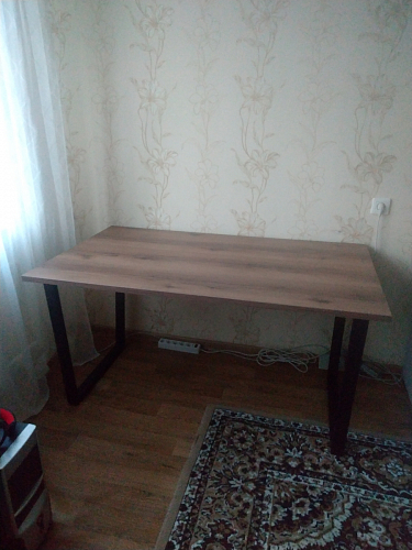 Стол Лота Лофт 140 25 мм черный матовый / бетон фото покупателя 846