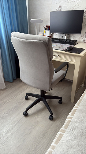 Компьютерное кресло Benefit флок бежевый 7 фото покупателя 49