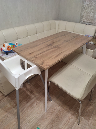 Стол Тринити Лофт 120 32 мм дуб галифакс табако / черный матовый фото покупателя 221