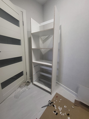 Стеллаж Мадера М600 лдсп белый фото покупателя 2