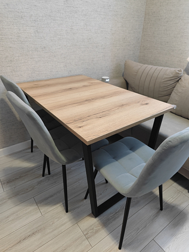 Деревянный стол Лота Лофт 140х80 дуб крафт табачный / черный матовый фото покупателя 21