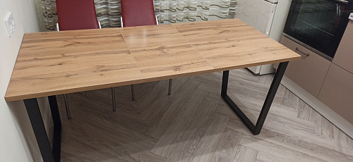 Деревянный стол Лота Лофт 140х80 дуб крафт табачный / черный матовый фото покупателя 1002
