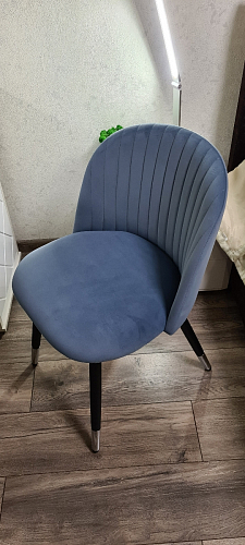 Стул на металлокаркасе Gabi dark beige / black / silver фото покупателя 927