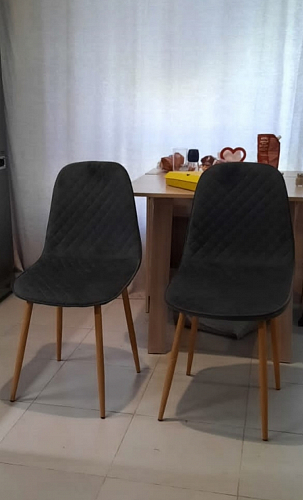 Стул на металлокаркасе Capri голубой фото покупателя 121