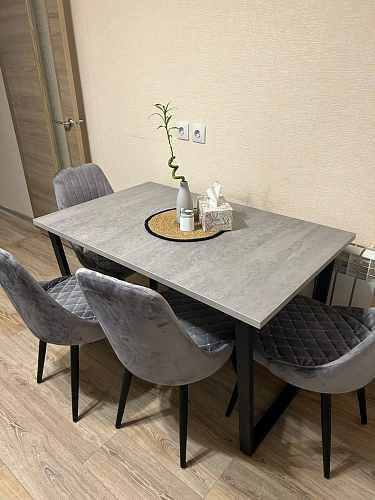 Стол раскладной Лота Лофт 120 25 мм юта / черный матовый фото покупателя 166