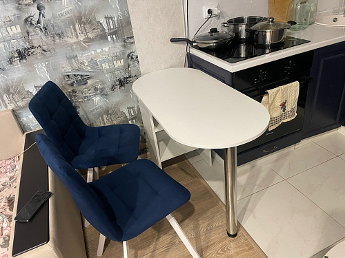 Стул на металлокаркасе Чилли К светло-серый велюр / черный каркас фото покупателя 1199