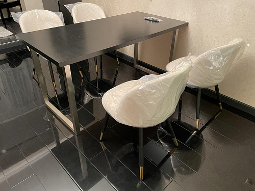 Стул на металлокаркасе Gabi 1 light purple / black фото покупателя 890