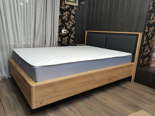 Двуспальная кровать Клауд 160х200 парящая дуб крафт золотой / антрацит фото покупателя 362