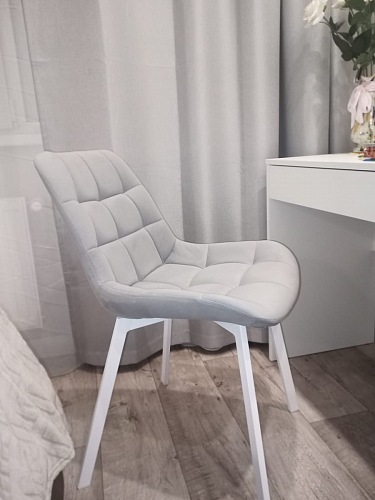 Стул на металлокаркасе Челси бежевый / белый каркас фото покупателя 193