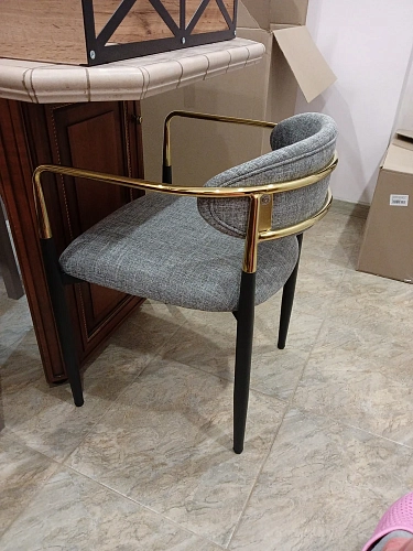 Кресло Lord gray / black / gold фото покупателя 12