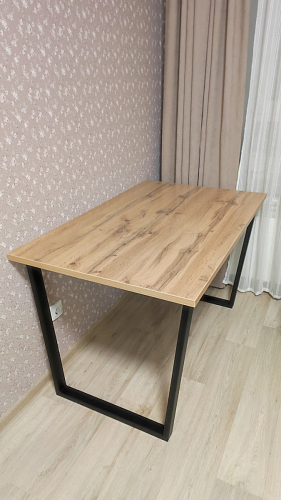 Стол Лота Лофт 140 25 мм черный матовый / бетон фото покупателя 27