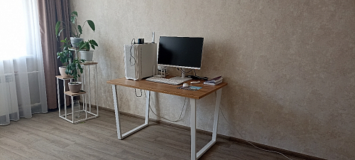 Стол Лота Лофт 120 32 мм бетон / черный матовый фото покупателя 474