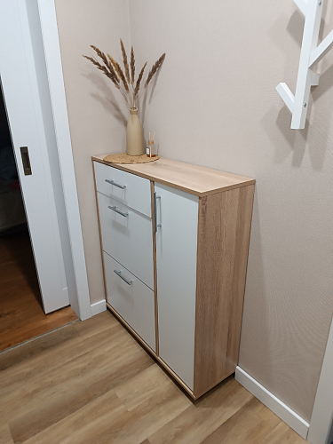 Обувница ТП-4 дуб сонома / белый  - Уцененный экземпляр фото покупателя 30