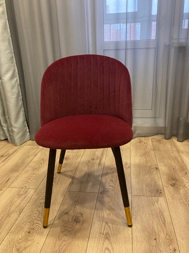 Стул на металлокаркасе Gabi 1 light purple / black / gold фото покупателя 76