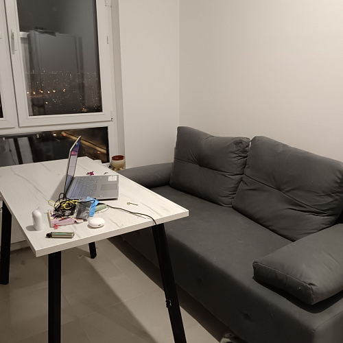 Стол Тринити Лофт 140 25 мм дуб делано темный / белый фото покупателя 212