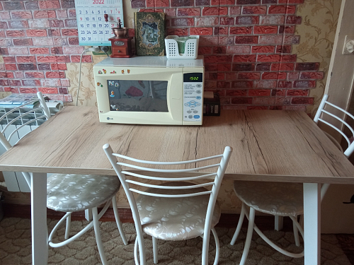 Стол Тринити Лофт 120 32 мм бетон / черный матовый фото покупателя 146