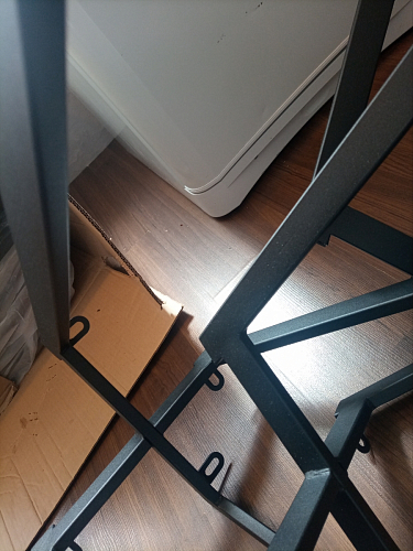 Обеденная группа Эделин темно-серый / бетон / черный матовый фото покупателя 12