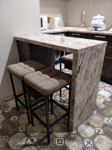 Барный стул Лофт микровелюр катания блэк / черный матовый фото покупателя 181