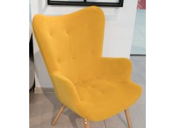Кресло Хайбэк желтый / венге из шоурума 2