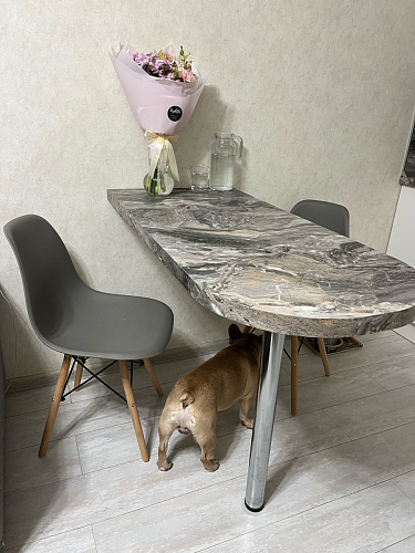 Пластиковый стул Eames PC-015 серо-голубой / дерево фото покупателя 59