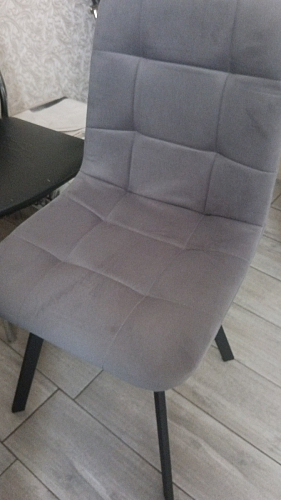 Стул на металлокаркасе Чилли К темно-серый (velutto 32) / черный фото покупателя 488