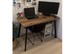 Стол Тринити Лофт 120 32 мм бетон / черный матовый фото покупателя 329