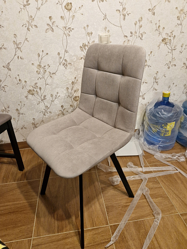 Стул на металлокаркасе Чилли К черный / зеленый фото покупателя 536