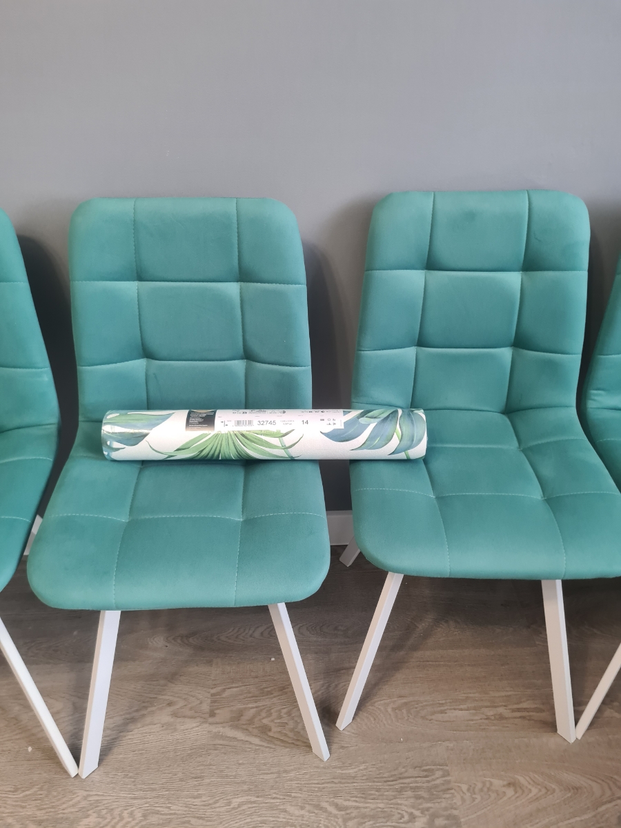 Стул на металлокаркасе Чилли К темно-серый (velutto 32) / черный фото покупателя 569