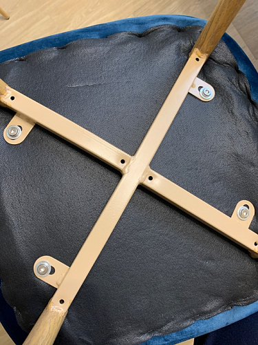 Стул на металлокаркасе Capri blue / white фото покупателя 100