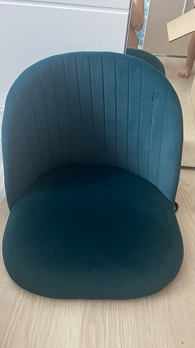 Стул на металлокаркасе Gabi 1 light blue / black / gold фото покупателя 777