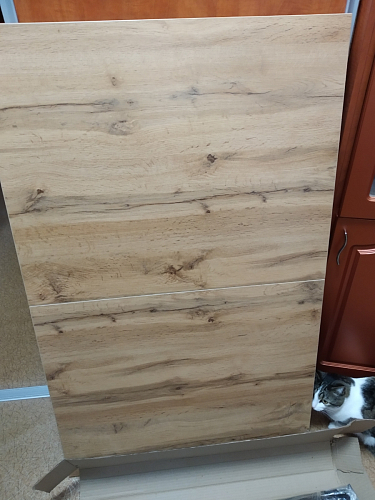 Стол раскладной Колон Лофт 120 32 мм дуб галифакс табако / черный матовый фото покупателя 73