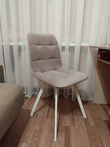 Стул на металлокаркасе Чилли синий / белый фото покупателя 926