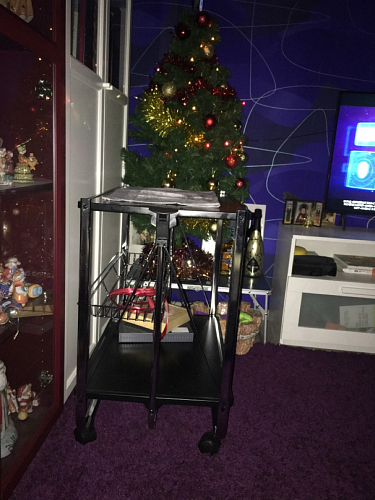 Столик сервировочный SC-5119 складной черный фото покупателя 7