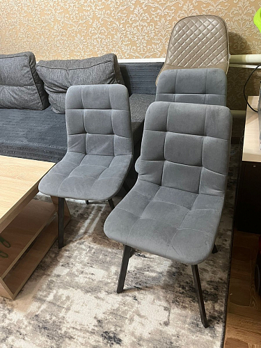 Комплект стульев Чилли 4 шт темно-серый / черный фото покупателя 553