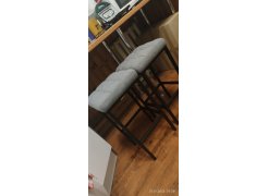 Барный стул Лофт кожзам темно-серый / черный матовый фото покупателя 62