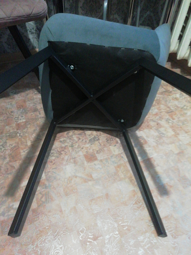 Стул на металлокаркасе Челси бирюзовый / черный фото покупателя 186