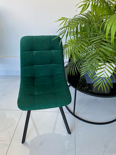 Стул на металлокаркасе Чилли К светло-серый велюр / черный каркас фото покупателя 713