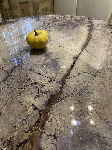 Стеклянный стол Анселм обсидиан / черный фото покупателя 2