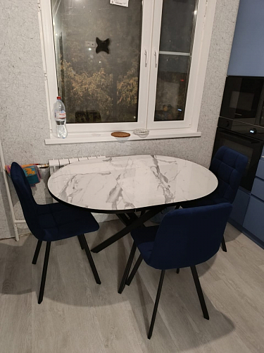 Стул на металлокаркасе Чилли К кирпичный / черный фото покупателя 574