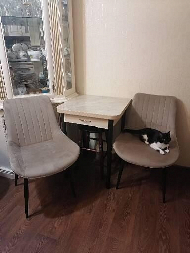 Стул на металлокаркасе Seda black / light gray фото покупателя 1