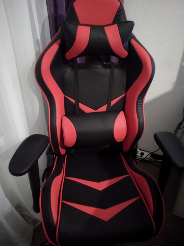 Компьютерное кресло Racer черный / красный / бежевый фото покупателя 33